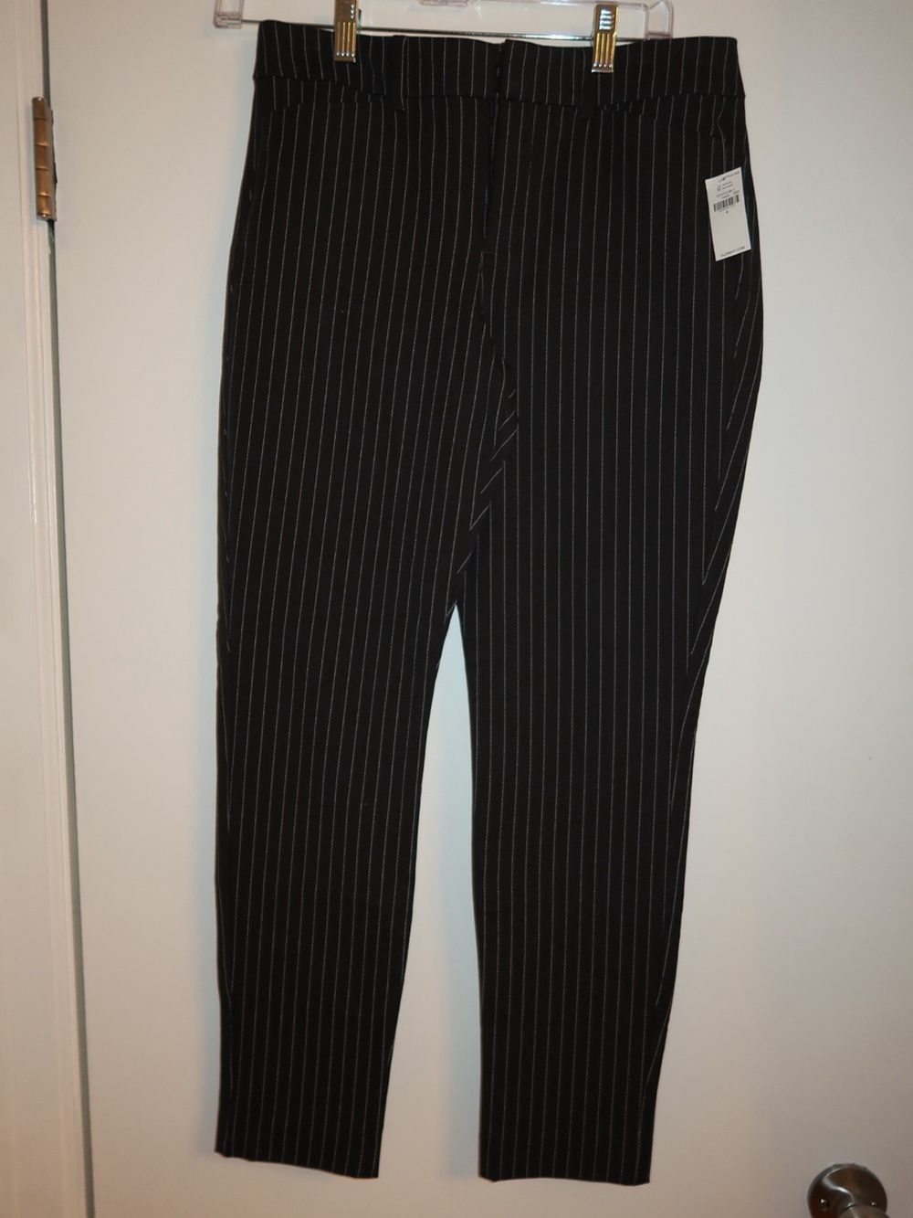 Old Navy Black Pinstripe Dress Pants
